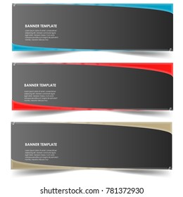 Banner template set collection isolated on white background vector