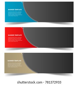 Banner template set collection isolated on white background vector