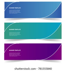 banner template set isolated on white background vector