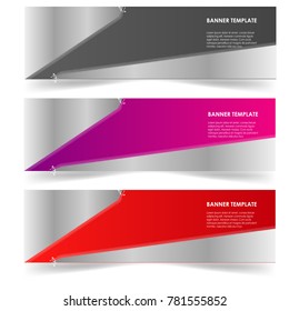 banner template set isolated on white background vector