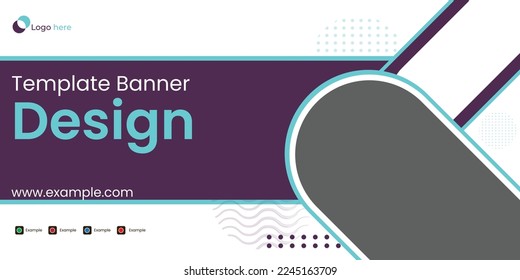 Banner template with simple color combinations suitable for businesses and editors