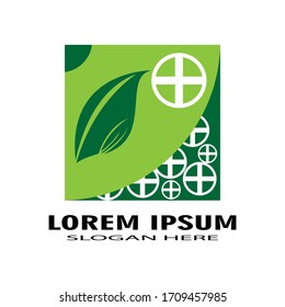 banner template tree leaf logo.vector illustration
