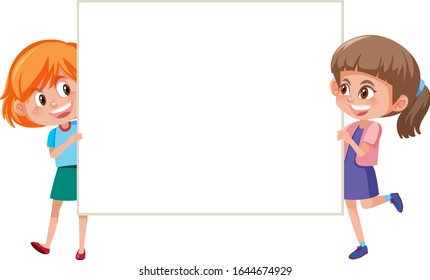 19,705 Cartoon kids holding banner Images, Stock Photos & Vectors ...