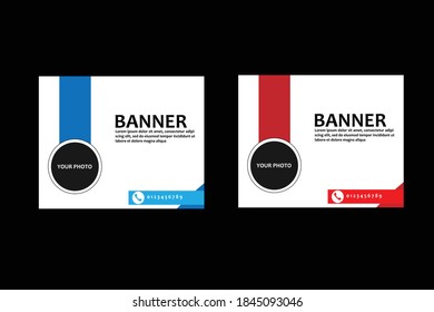 A banner template with a two-color combination suitable for business and social media