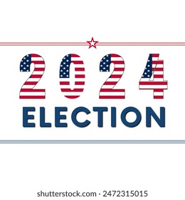 Anuncio Plantilla para las elecciones presidenciales de Estados Unidos. Día de elecciones. Afiche electoral. Vote 2024 en Estados Unidos. Vota. Todas las voces importan. Campaña de Elecciones Presidenciales 2024. Debate de EEUU sobre la votación del presidente 2024