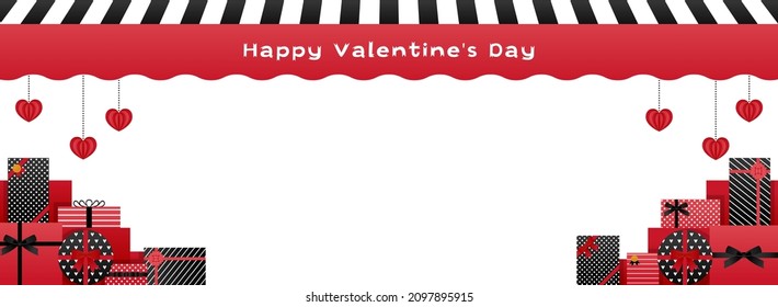 banner template of Valentine's day