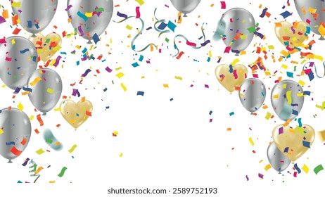Banner template vector background design beautiful balloon illustration Perfect for Celebrations, Party Decorations, Invitations, and Creative Projects
