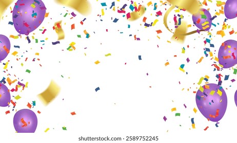 Banner template vector background design beautiful balloon illustration Perfect for Celebrations, Party Decorations, Invitations, and Creative Projects

