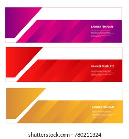 banner template vector design set isolated background