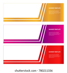 banner template vector design set isolated background