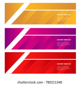 banner template vector design set isolated background
