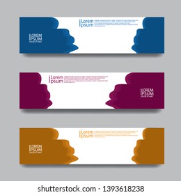 banner template web abstrack geometric simple modern 