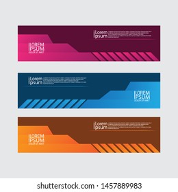 banner template web abstract geometric simple modern