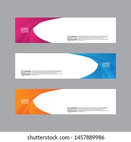 banner template web abstract geometric simple modern 