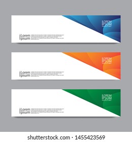 banner template web abstract wave simple modern