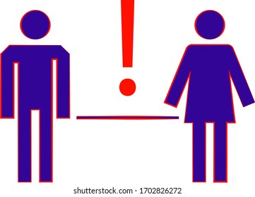  Banner, template.Keep your distance.Keep their distance.Coronavirus.Vector.
