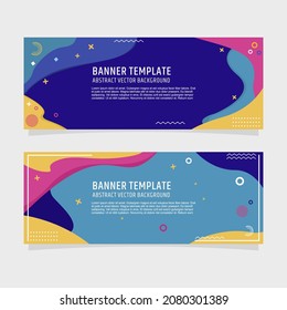 Banner templates. Abstract vector design for web, print and social media.