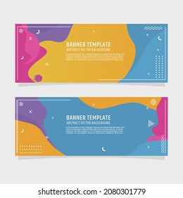 Plantillas de banner. Resumen de diseño vectorial para web, impresión y medios sociales.