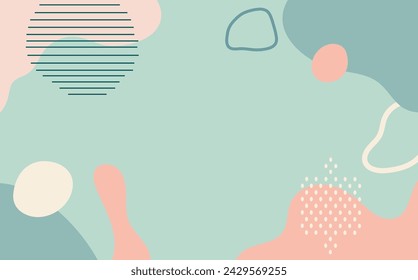 Plantillas de banner con espacio de copia para texto. Fondo abstracto minimalista con líneas abstractas, formas orgánicas y texturas. Fondo del vector para la bandera, y el cartel