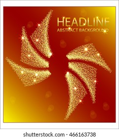 Banner templates with golden theme. Vector illustration for pretty design. Ethnic gold vintage frame. Yellow and white colors. Border, frame, icon elements.