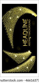 Banner templates with golden theme. Vector illustration for pretty design. Ethnic gold vintage frame. Yellow and white colors. Border, frame, icon elements.