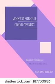 Banner Templates, GRAND OPENING or something for perfect advertising presentation