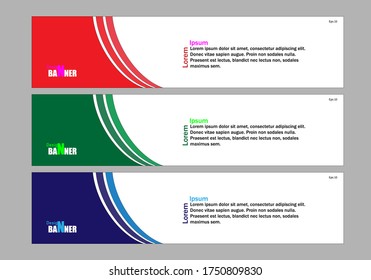 Banner templates with simple design styles
