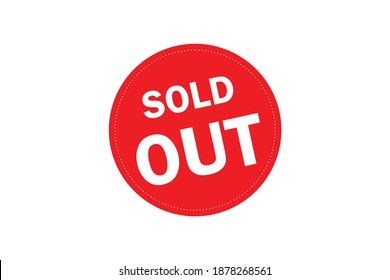 Banner templates are sold out. sold out stock illustration ribbon label sign in red