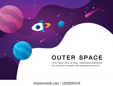 banner templates. universe. space. space trip. design. vector illustration - Vector