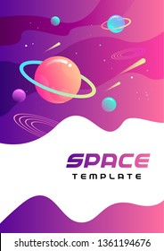 banner templates. universe. space trip. design. vector illustration - Vector