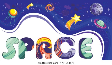 Banner templates. universe. space. space trip. design. vector illustration

