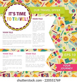 banner templte for travel agency, can be used us web site page, vector illustration