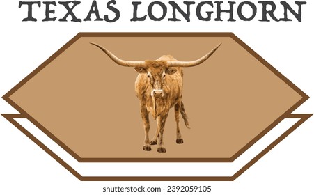 Banner with a Texas longhorn cow