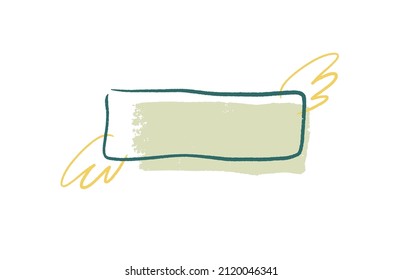 Banner for text, background with empty space. Hand drawn header, ribbon, frame. Vector design decoration.	
