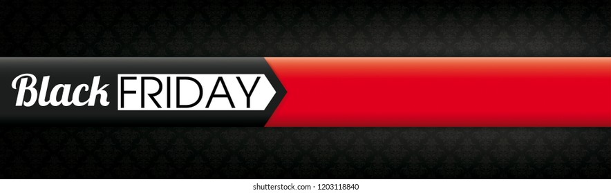 Banner with the text Black Friday. Eps 10 vector file.