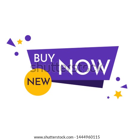 Banner with text buy now emblem, label, badge,sticker, logo. Designed for your web site design, logo, app, UI - Vektor llustration. EPS