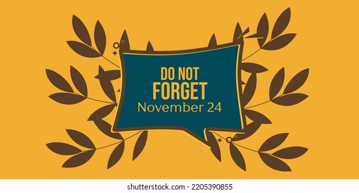 banner with text don't forget. speech bubble with leaf element. used for posters, invitations