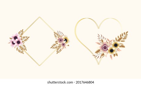 Banner for text with flower background. Floral Flyer for March 8, women's day, greeting cards, wedding invites, Invitations frame, offer, discount. Vector Illustration label.