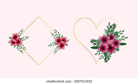 Banner for text with flower background. Floral Flyer for March 8, women's day, greeting cards, wedding invites, Invitations frame, offer, discount. Vector Illustration label.