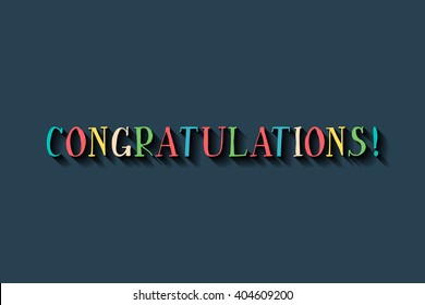 Banner with text greetings. Lettering. Vector illustration.