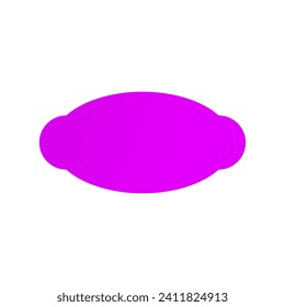 Banner for text icon. Flat, purple, banner design, beautiful shape place for text. Vector icon