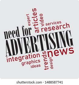 Banner with text - need for advertising and advertising attributes.