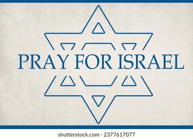 Banner with text PRAY FOR ISRAEL