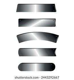 banner for text rounded metal
