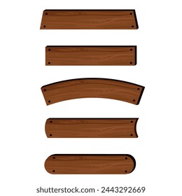 banner for text rounded wood 