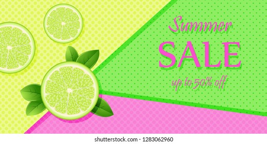 banner with text "sale" on a geometric modern trendy background with dots, specks, lines . Natural festive banner for posters templates cards of spring sales. Vector spring time.EPS10.