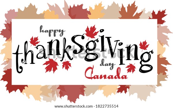 Banner Thanksgiving Day Canada Vector Illustration Stock Vector ...