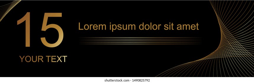 Cartel, título hecho en oro sobre fondo negro para el diseño de eventos musicales, álbumes, discos musicales, presentaciones, volantes, redes sociales, diplomas, premios, portadas, folletos, tarjeta de visita
