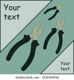 Banner with tools and place for text