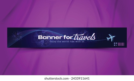 banner for Travel agency. useable for digital business, socila media profile, digital marketing, services and offers.